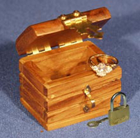 Ring Vanish Box with Lock - Treasure
